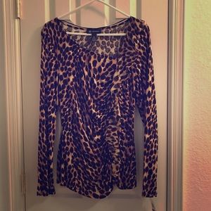 INC leopard print blouse