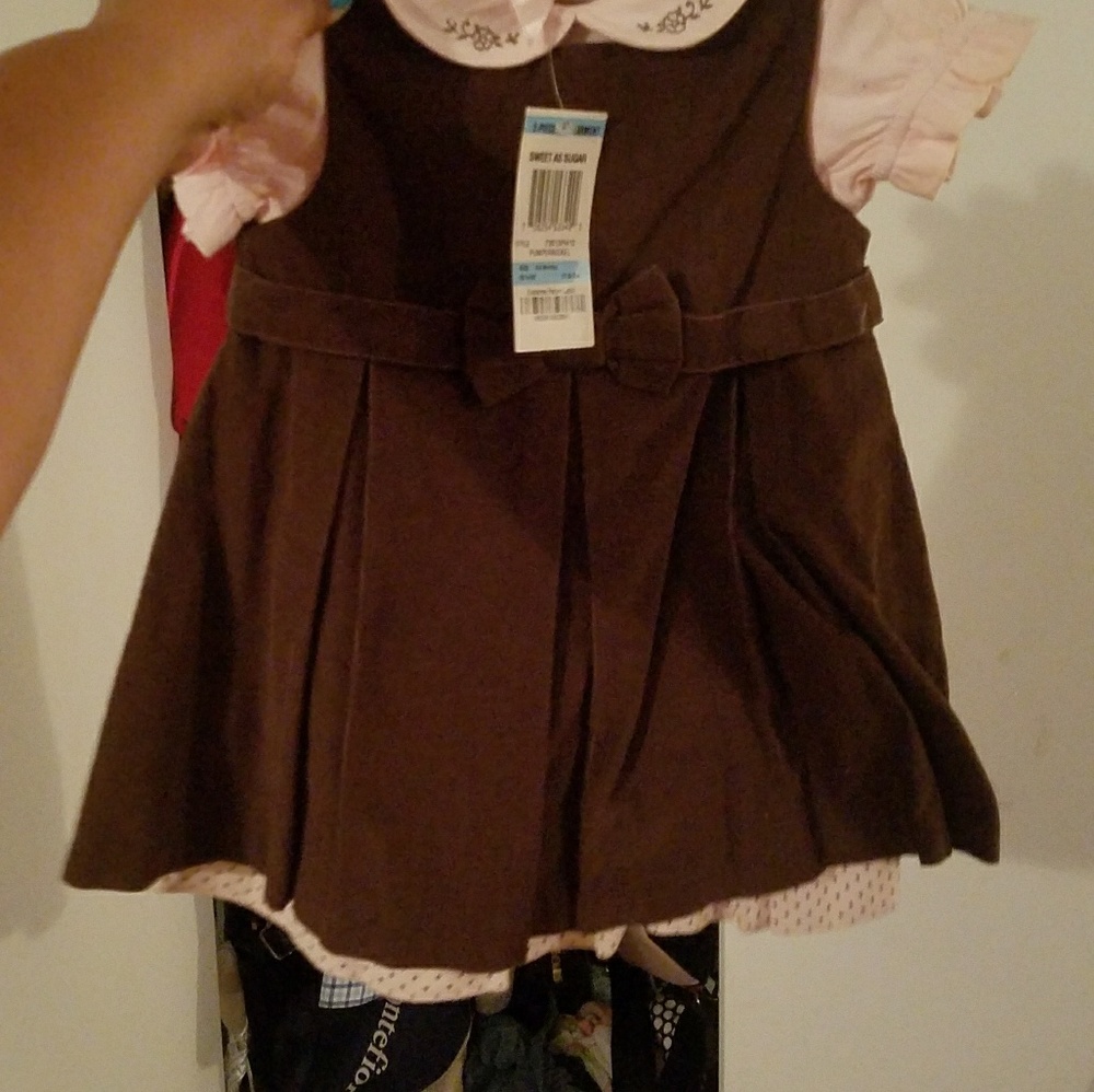 Pink and brown dress