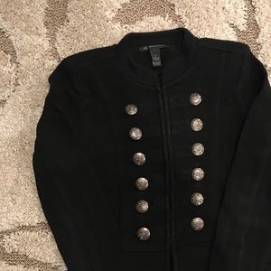 INC black cotton down coat