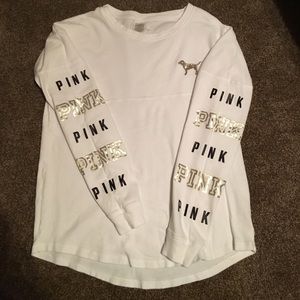 Small PINK long sleeve bling tshirt
