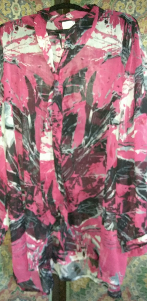 *CLOSET CLEAROUT*SWAK Chiffon Blouse tie detail 5x