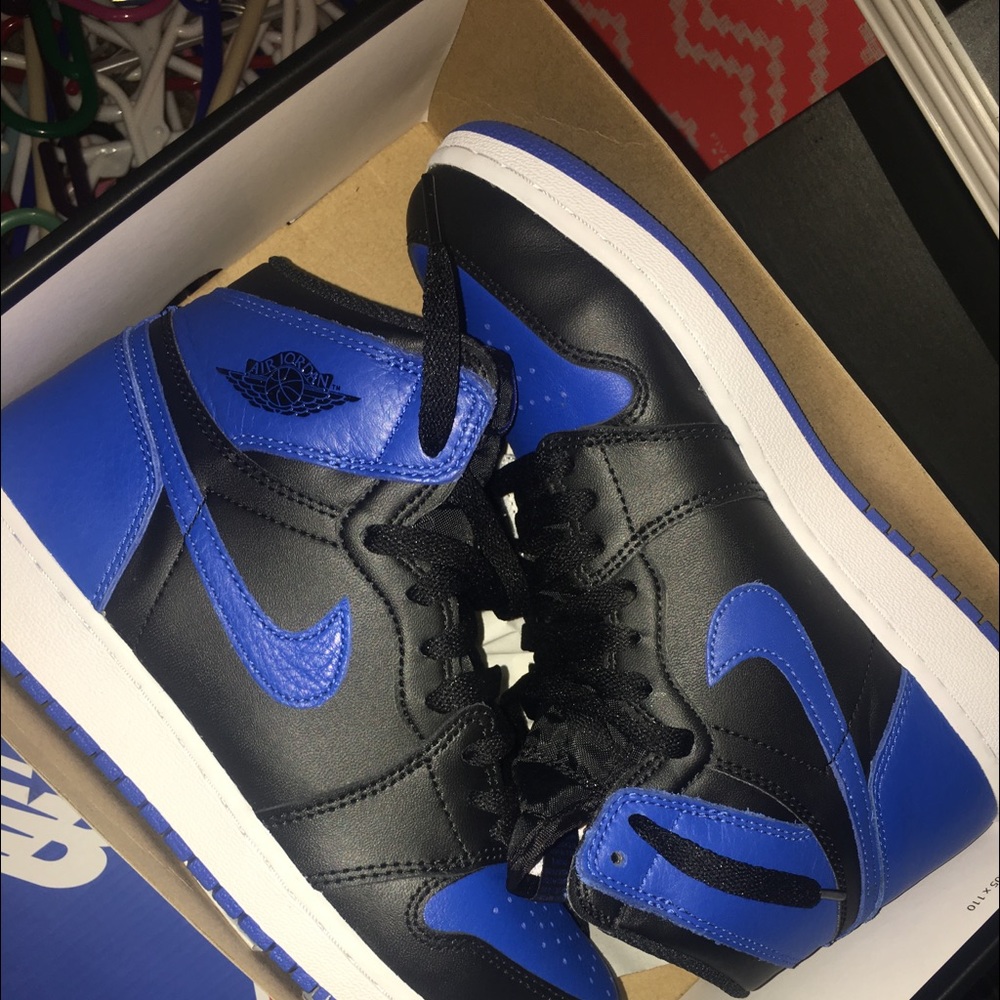 royal blue jordan 1’s