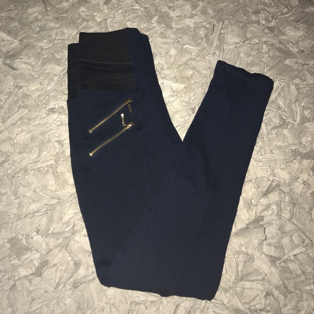 Blue Expandable Leggings