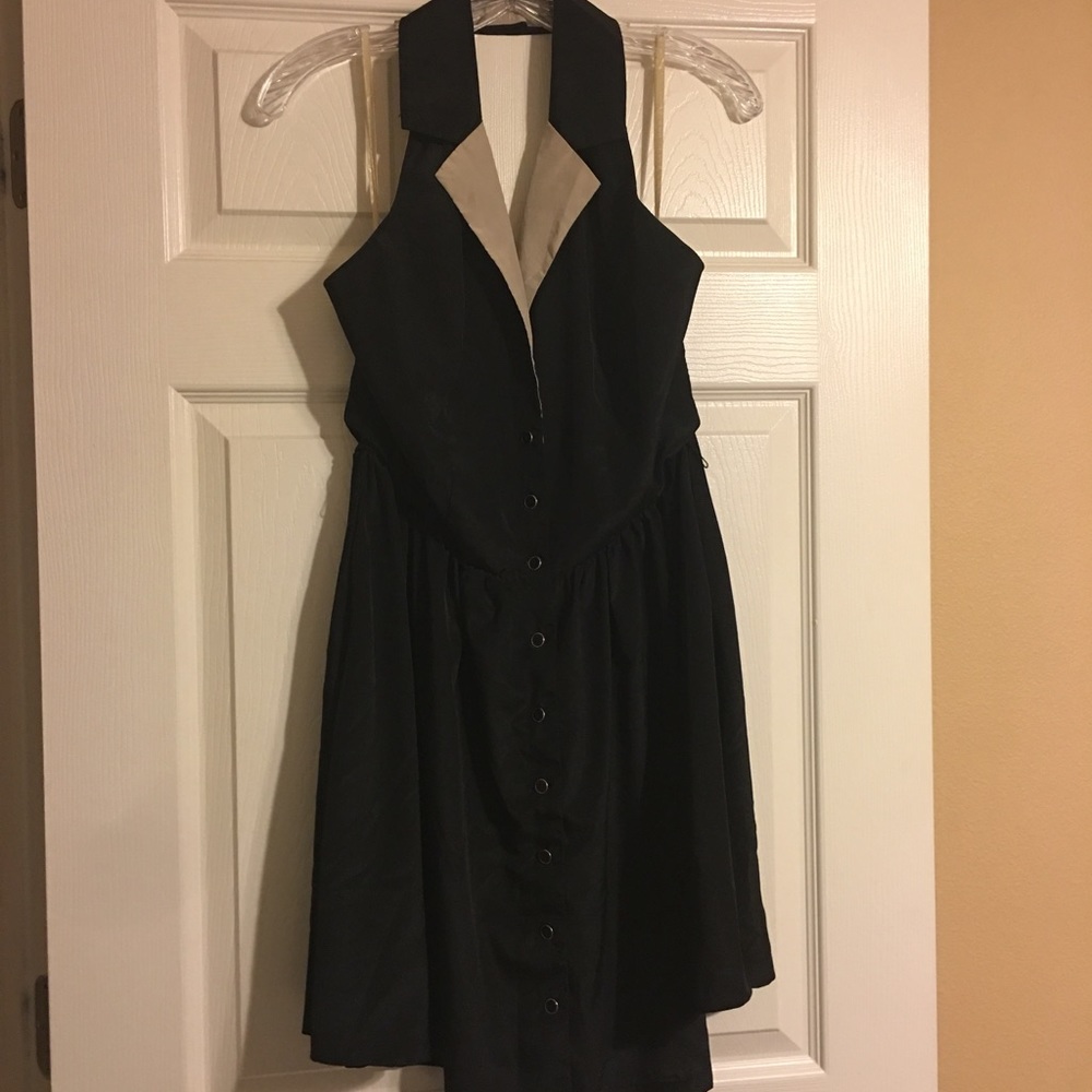 Collared Black and Tan dress