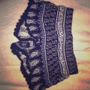 Blue/black comfy shorts