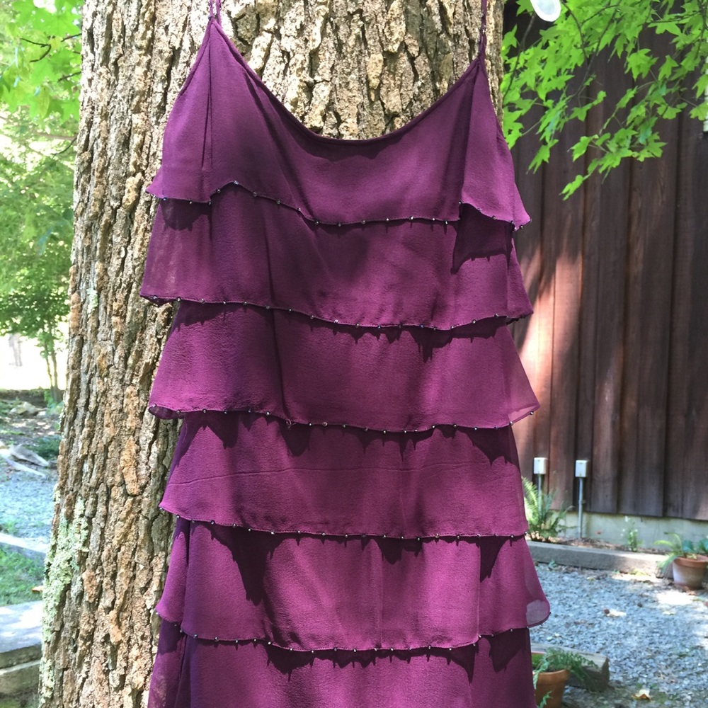Betsy Johnson purple silk cocktail dress size 4