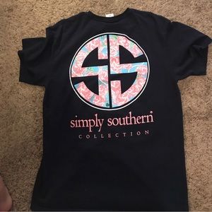 navy blue simply southern tshirt