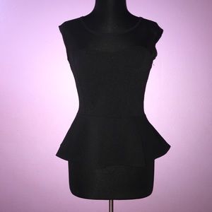 Black Peplum Shirt