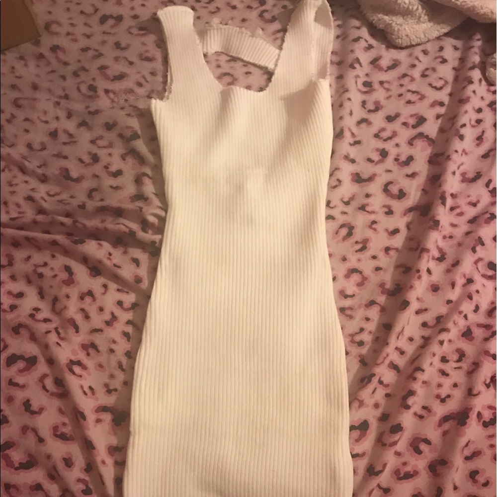 White ribbed necessary clothing dress NWOT