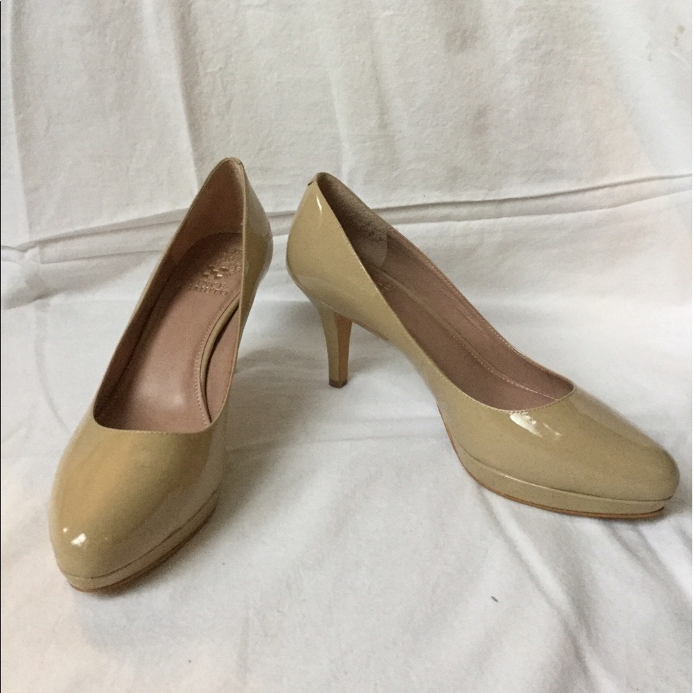 Vince Camuto Nude Patent Heels