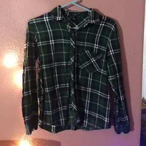 Green plaid flannel
