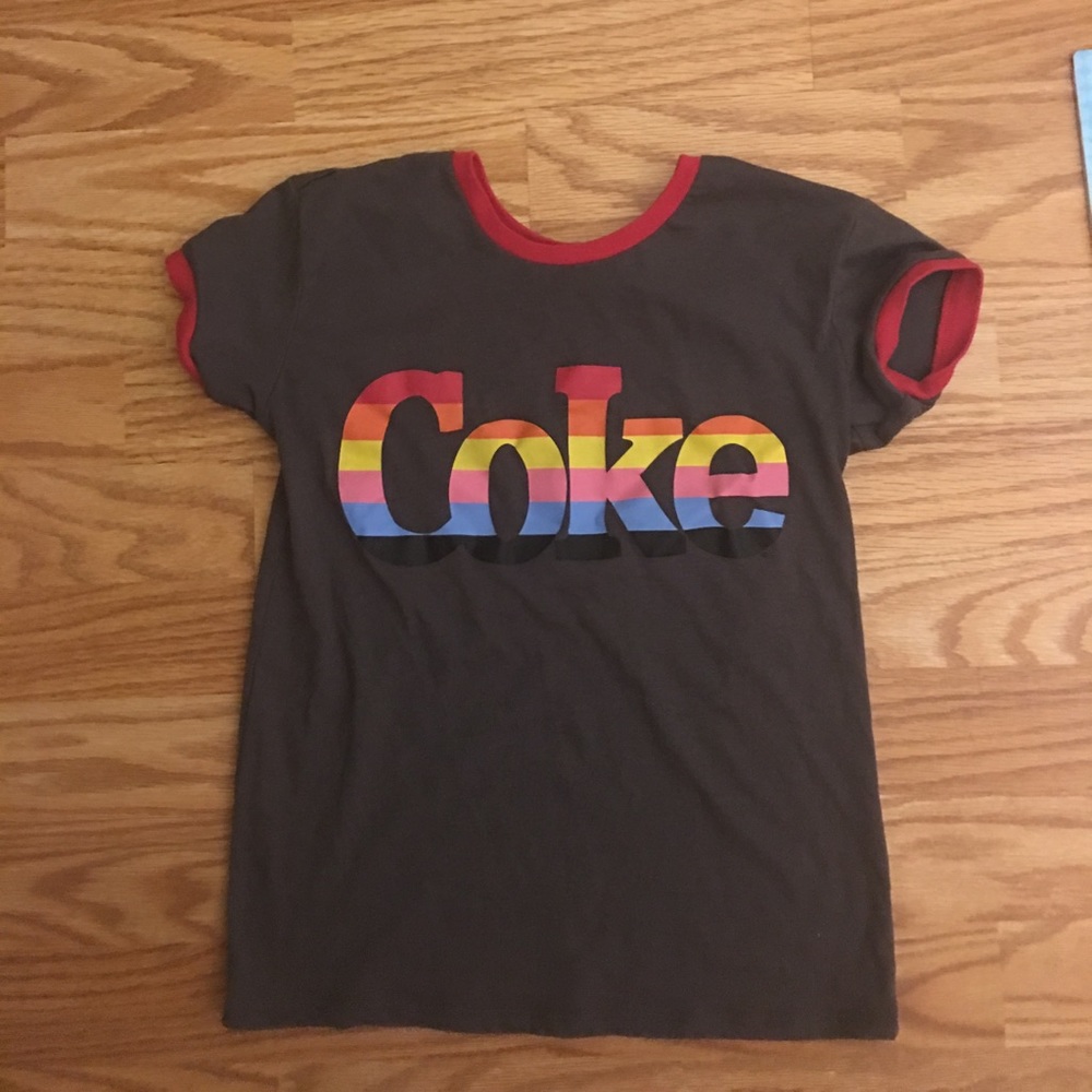 Gray Rainbow Coca Cola Coke T-Shirt