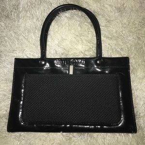 Miu Miu mini paten leather purse
