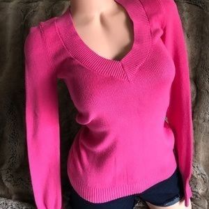 Express cowl neck pink sweater
