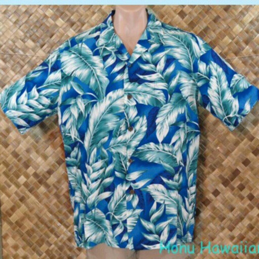 BISHOP ST Mens HAWAIIAN SHIRT. Large