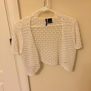 White lace shrug
