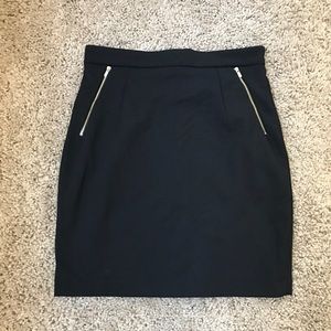 *BRAND NEW* Black Pencil Skirt w/ Gold Zippers