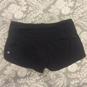 Lululemon black speed shorts