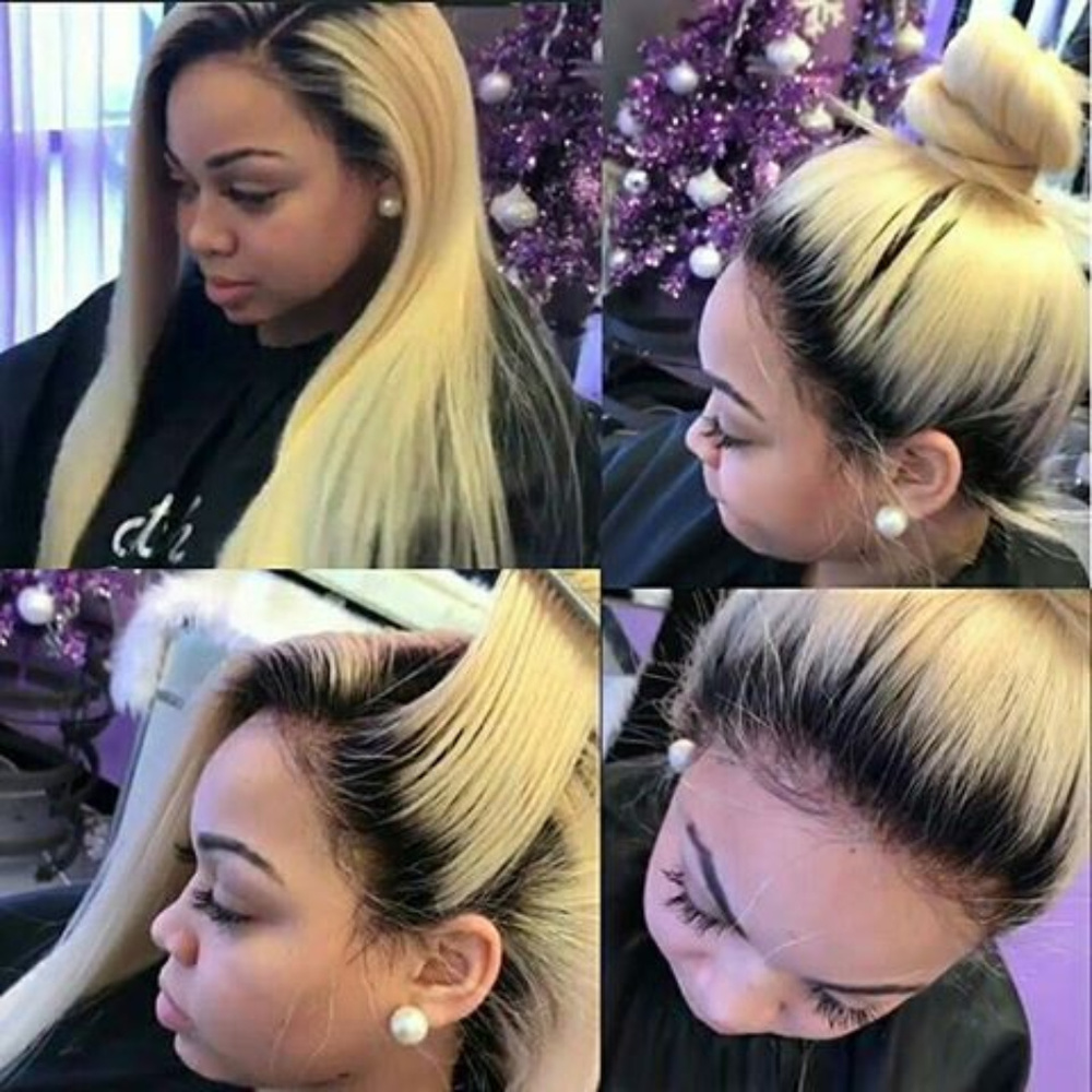 Ombre Blonde Virgin Human Hair Lace Wig!!