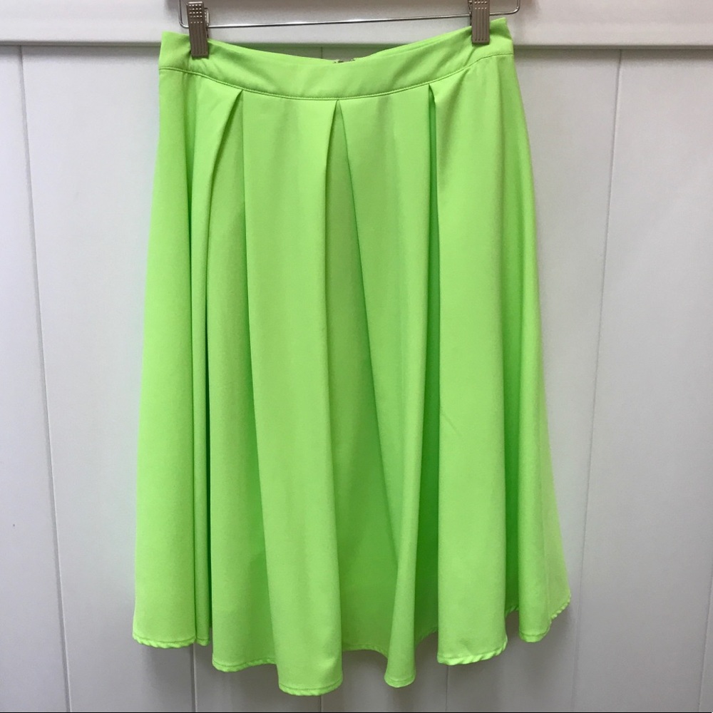 Lime A-Line skirt