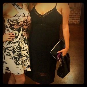 Delicate slip dress with fine lace details