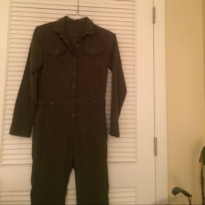 Army Green Coverall Jumpsuit