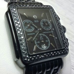 Michele Women's Deco Noir Diamond Watch
