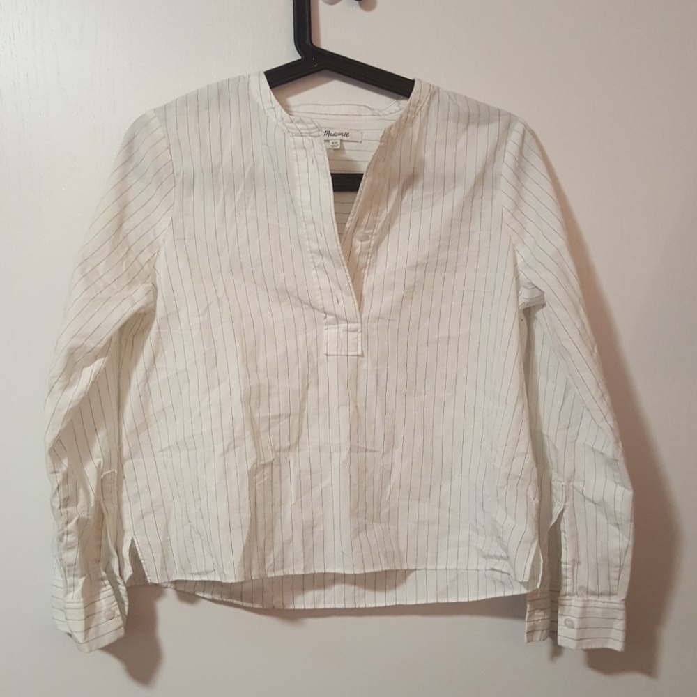 white striped madewell top