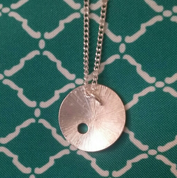 Amber pendant on silver tone necklace.  NWT - Picture 4 of 4