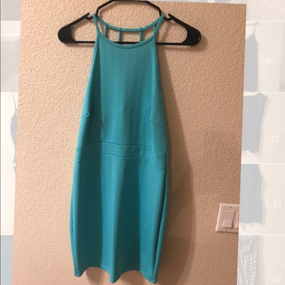 Fun sexy sweet light teal mini