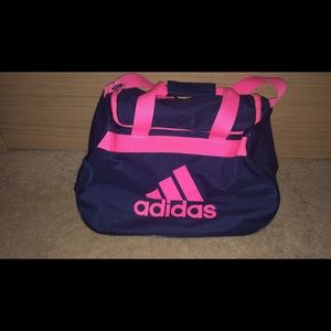 Pink & Navy Blue Adidas Athletic Bag