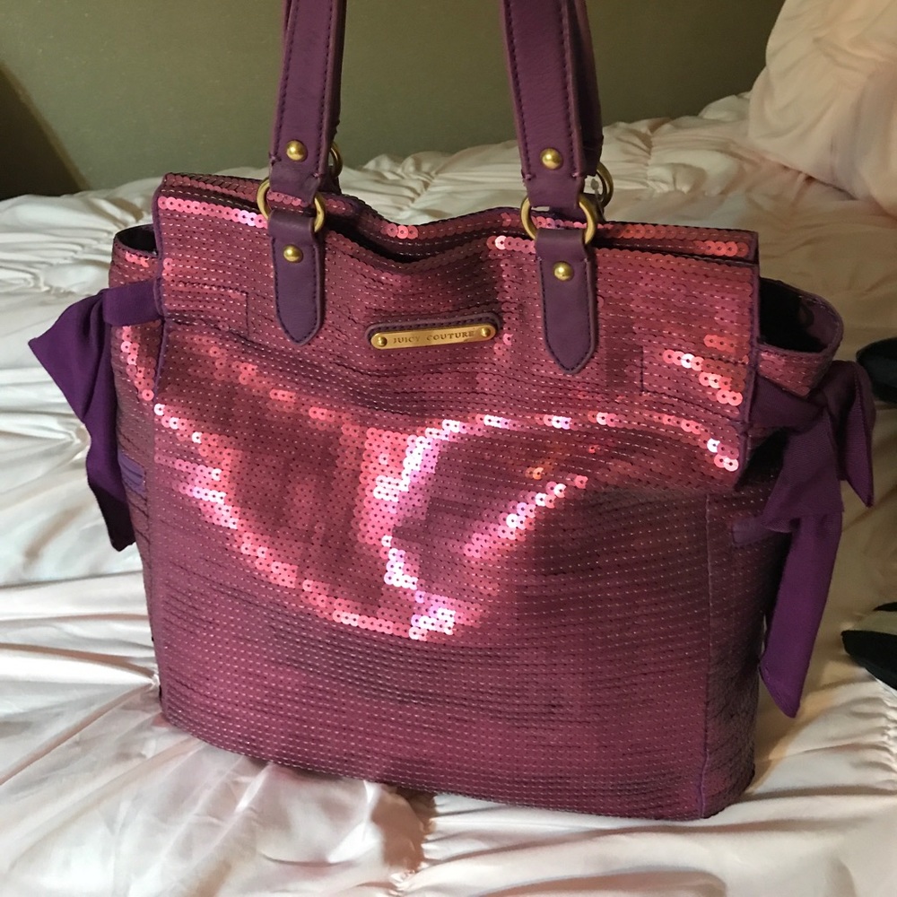Juicy couture plum sequence bag