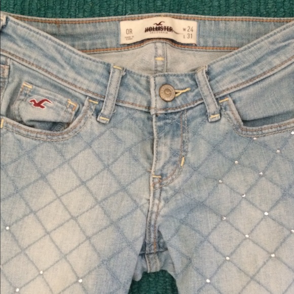 Hollister Denim - Hollister studded stone wash jeans size 0