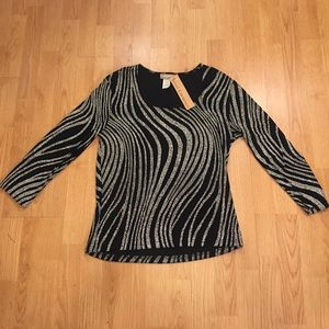 SUSAN LAWRENCE Women's Beautiful Black Blouse