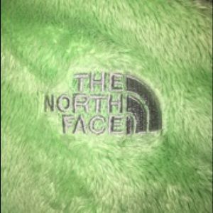 Green furry North Face Jacket OR BEST OFFER
