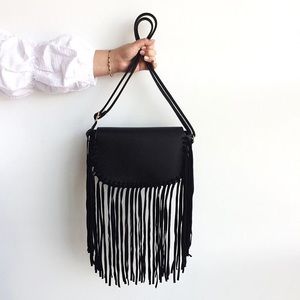 NWT Torrid Fringe Cross Body Saddle Bag