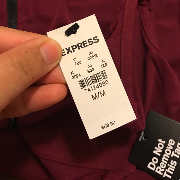 Fit & Flare Deep Burgundy Dress from Express 🍷✨✨ - Picture 2 of 8