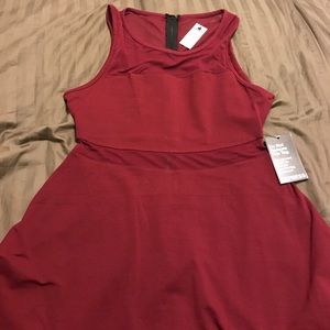 Fit & Flare Deep Burgundy Dress from Express 🍷✨✨