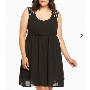 Torrid Studded Strappy Chiffon Dress