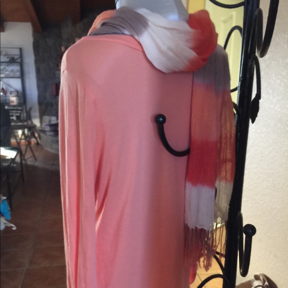 Long sleeve style T orange with candy corn scarf - Picture 2 of 5