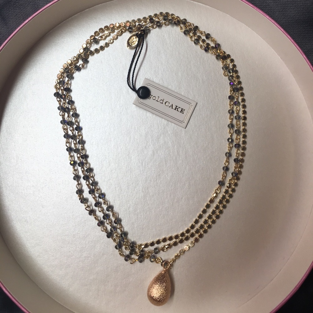 NEW GOLD CAKE NECKLACE