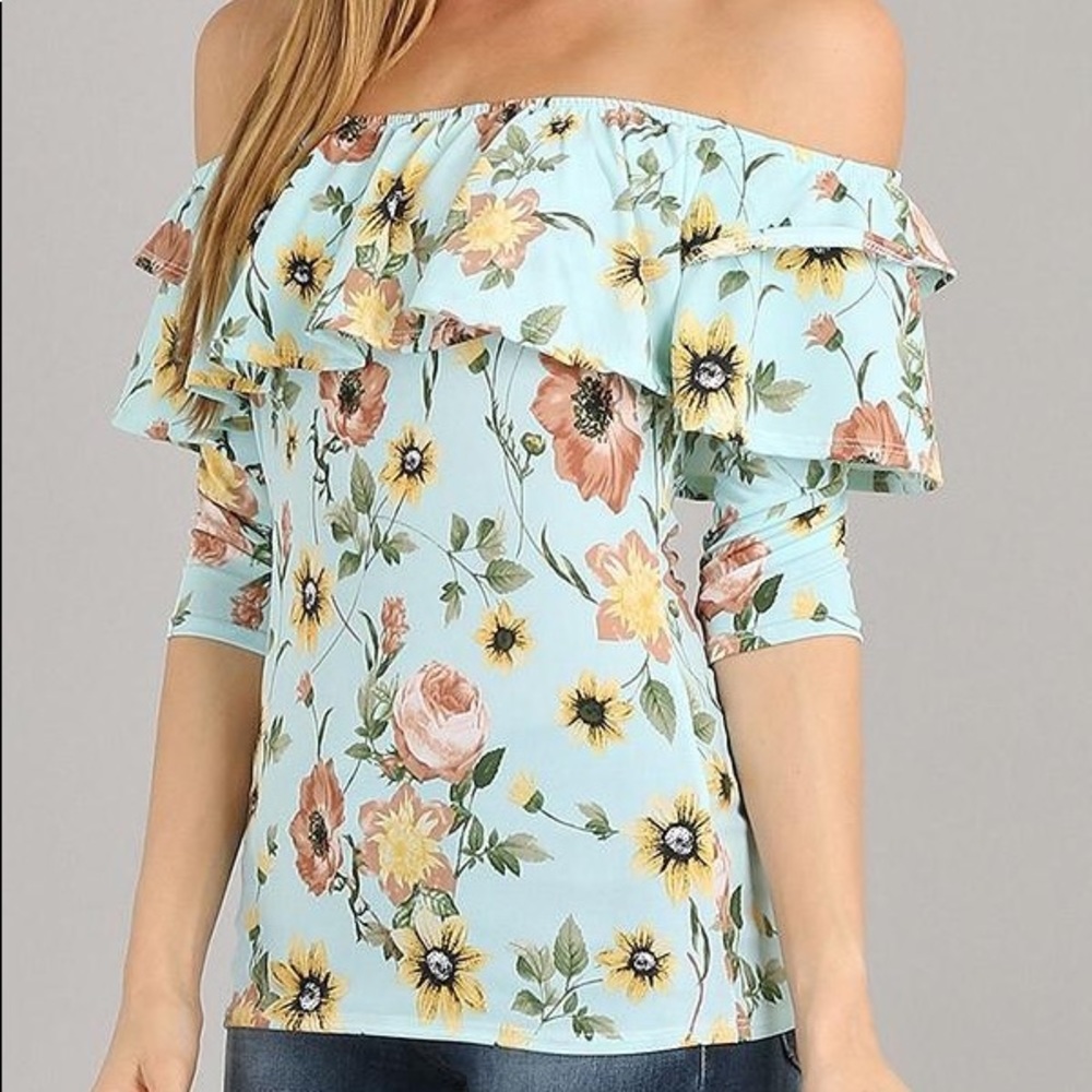 Double Ruffle Campesina Top