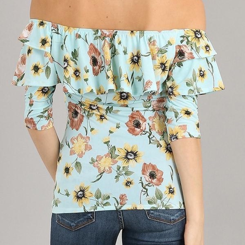 Double Ruffle Campesina Top - Picture 2 of 6
