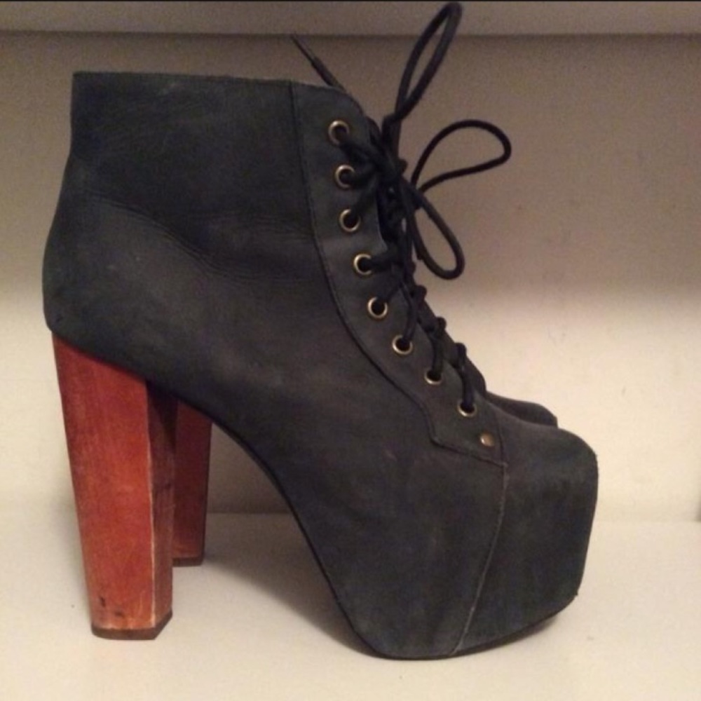 Jeffrey Campbell Lita Distressed Leather Booties