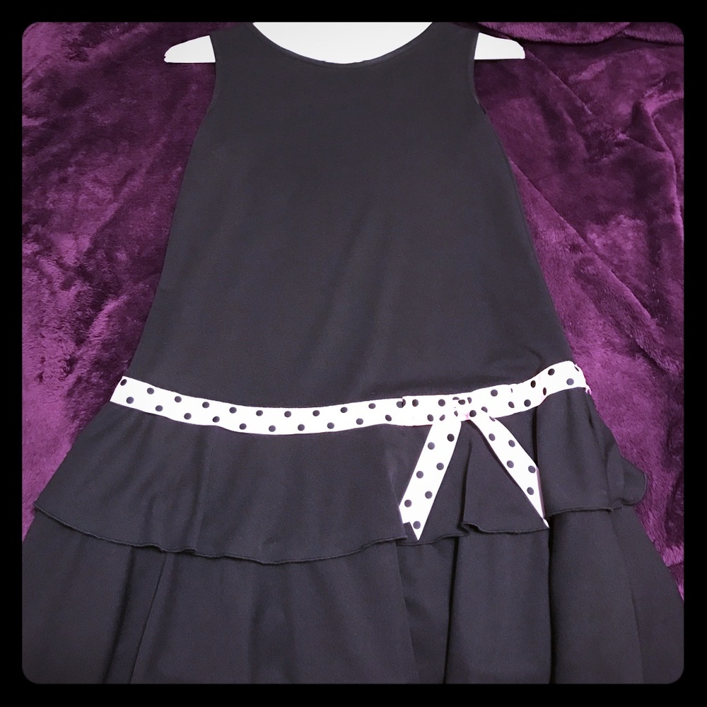 Black ruffled dress