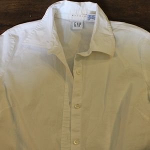 Gap White Short Sleeve Button Up