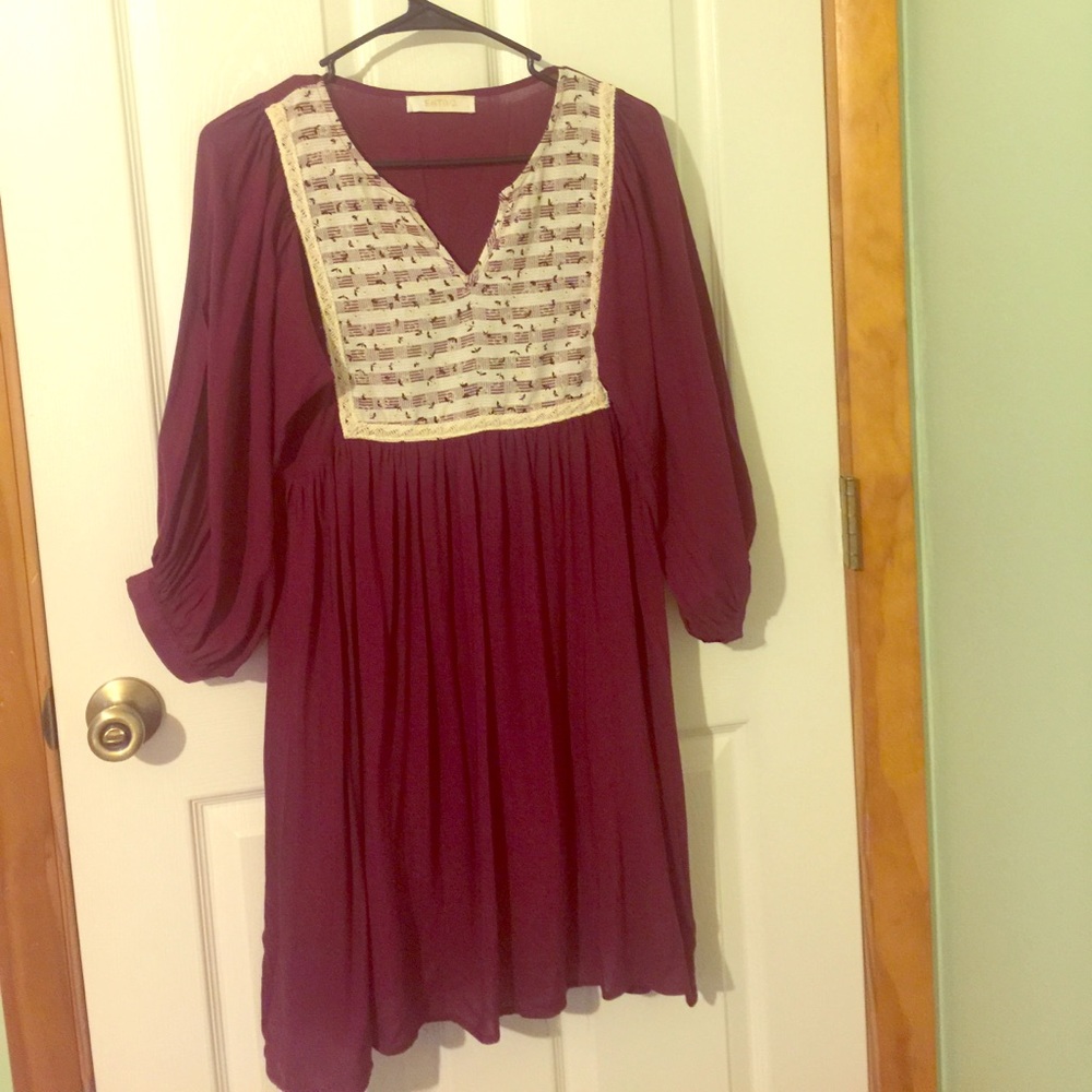 Burgundy dress