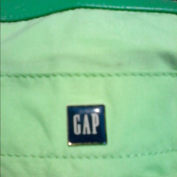 Gap Pebbled Easter Spring Summer Pastel Green Leather Riveted Handbag Purse - Picture 3 of 5
