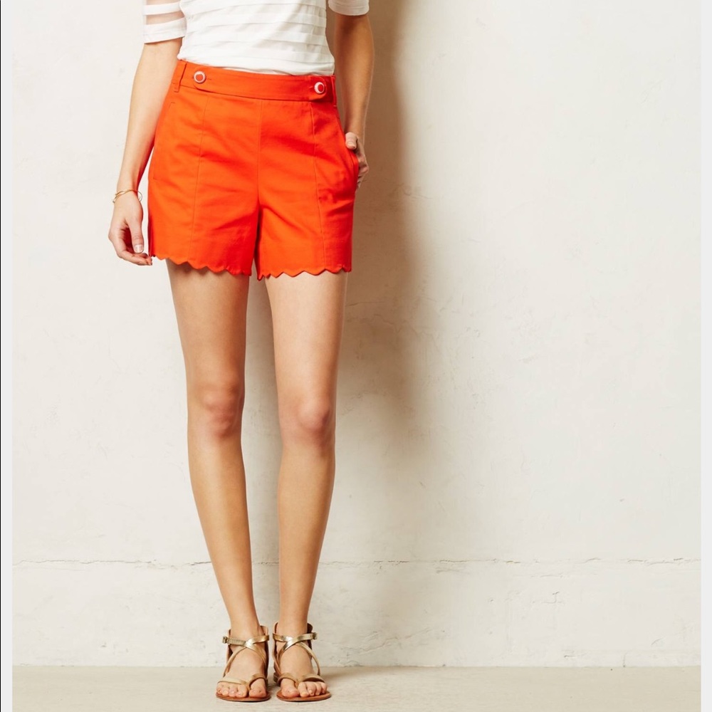 Anthropologie Cartonnier scalloped sailor shorts