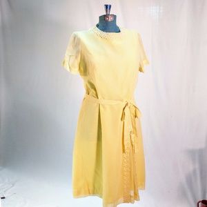 Vintage 1960s yellow muslin sundress